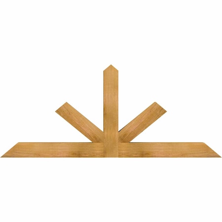 Ekena Millwork Saratoga Rough Sawn Timber Gable Bracket, Western Red Cedar, 60"W x 25"H x 4"D x 4"F, 10/12 Pitch GBW060X25X0404SAR00RWR